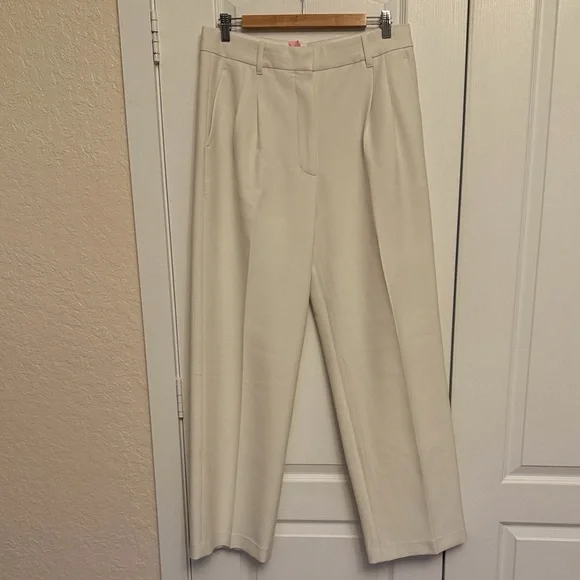 Aritzia Wilfred Effortless Cream Women's Trousers - Picture 5 of 16